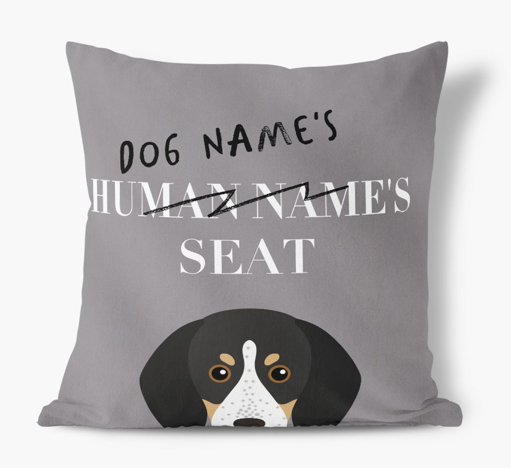 Human's Seat: Personalised {breedFullName} Canvas Cushion