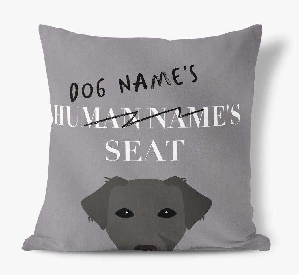 Human's Seat: Personalised {breedFullName} Canvas Cushion