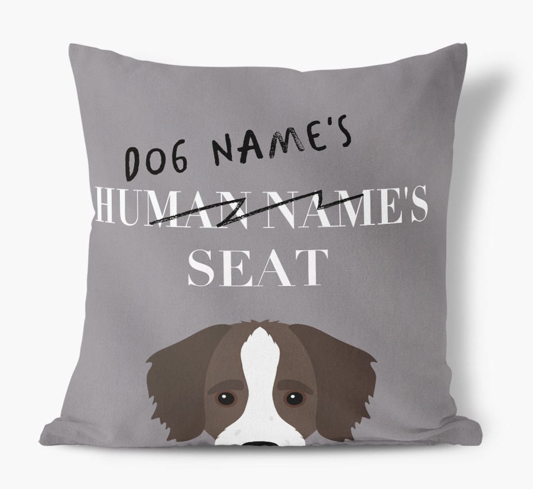 Human's Seat: Personalised {breedFullName} Canvas Cushion