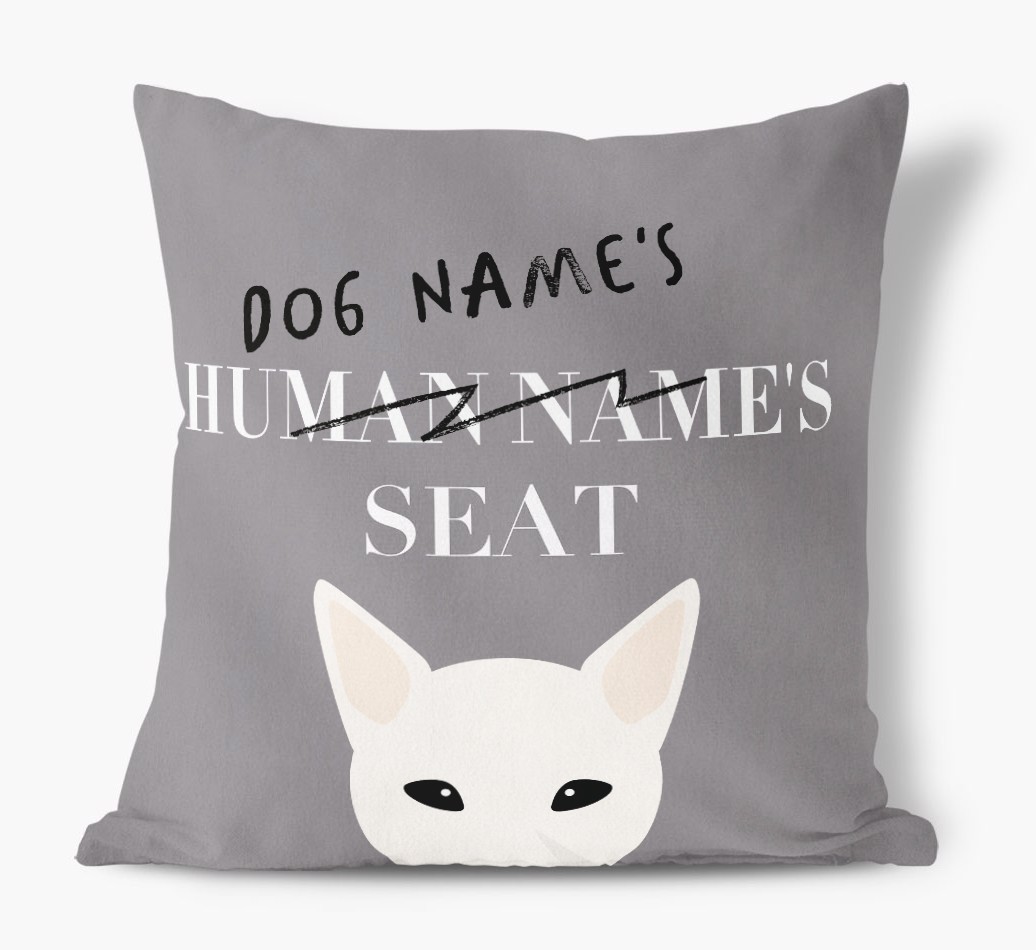 Human's Seat: Personalised {breedFullName} Canvas Cushion