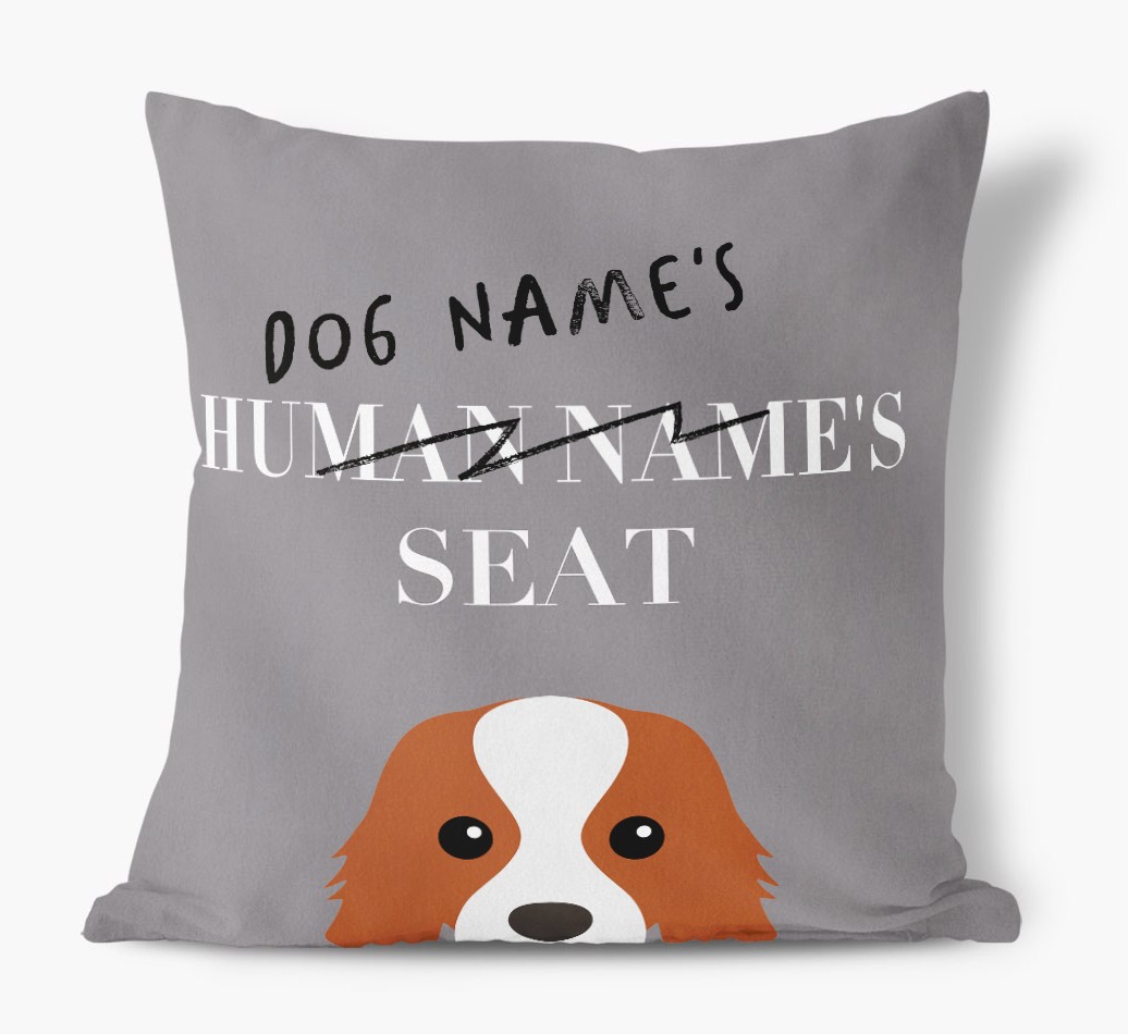 Human's Seat: Personalised {breedFullName} Canvas Cushion