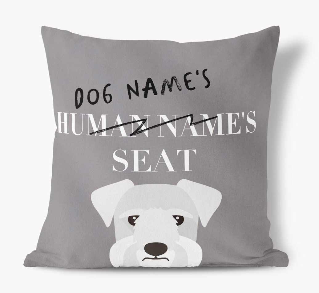 Human's Seat: Personalised {breedFullName} Canvas Cushion
