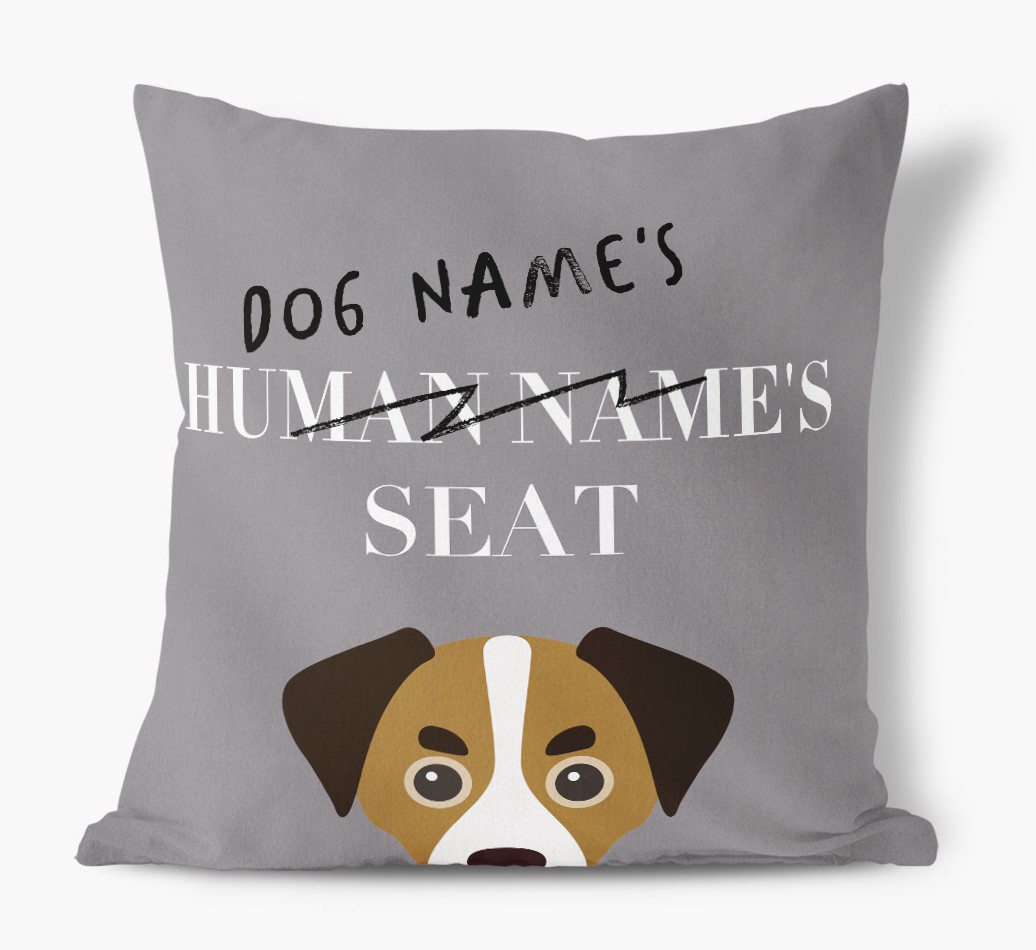 Human's Seat: Personalised {breedFullName} Canvas Cushion