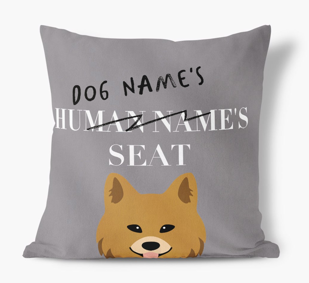 Human's Seat: Personalised {breedFullName} Canvas Cushion