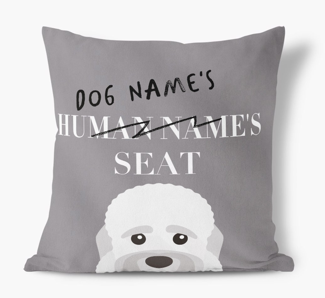 Human's Seat: Personalised {breedFullName} Canvas Cushion
