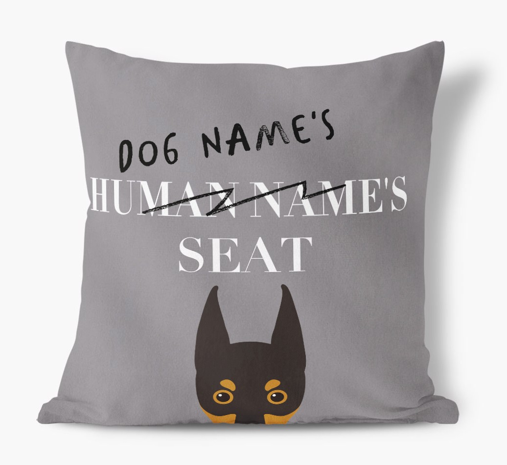 Human's Seat: Personalised {breedFullName} Canvas Cushion