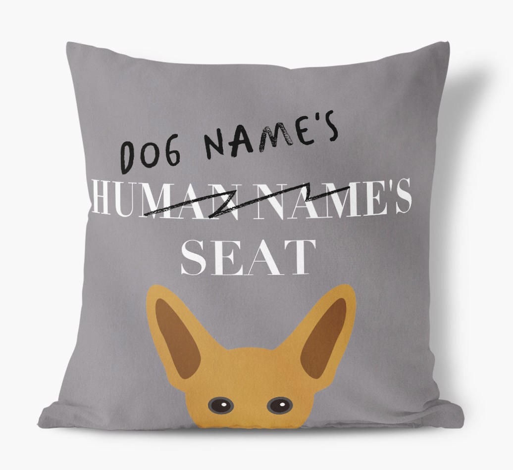 Human's Seat: Personalised {breedFullName} Canvas Cushion