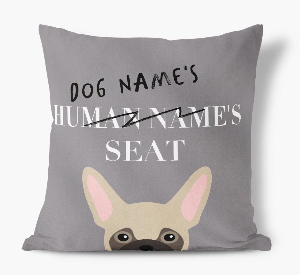 Human's Seat: Personalised {breedFullName} Canvas Cushion