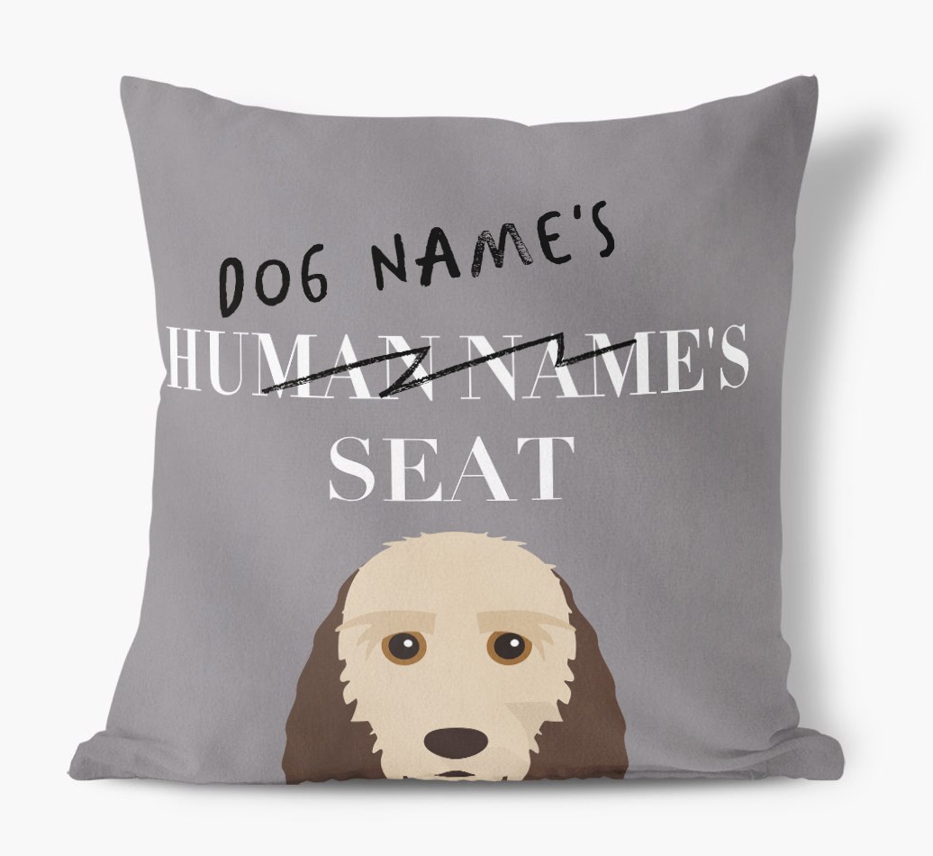 Human's Seat: Personalised {breedFullName} Canvas Cushion