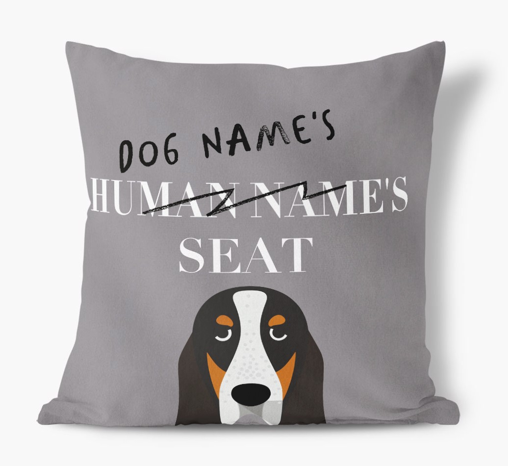 Human's Seat: Personalised {breedFullName} Canvas Cushion
