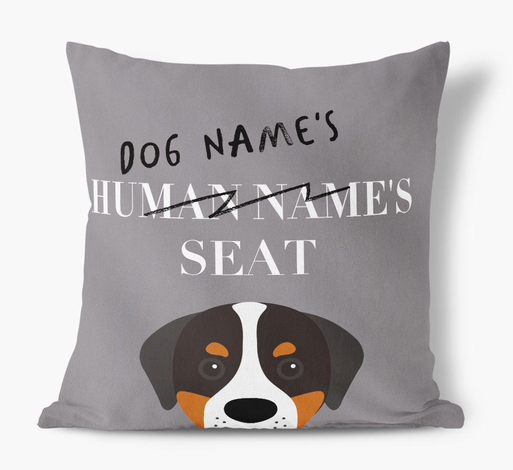Human's Seat: Personalised {breedFullName} Canvas Cushion