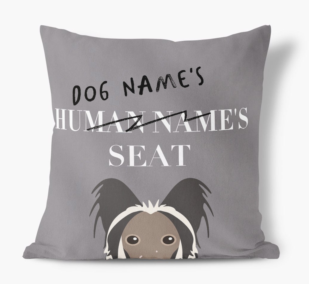 Human's Seat: Personalised {breedFullName} Canvas Cushion