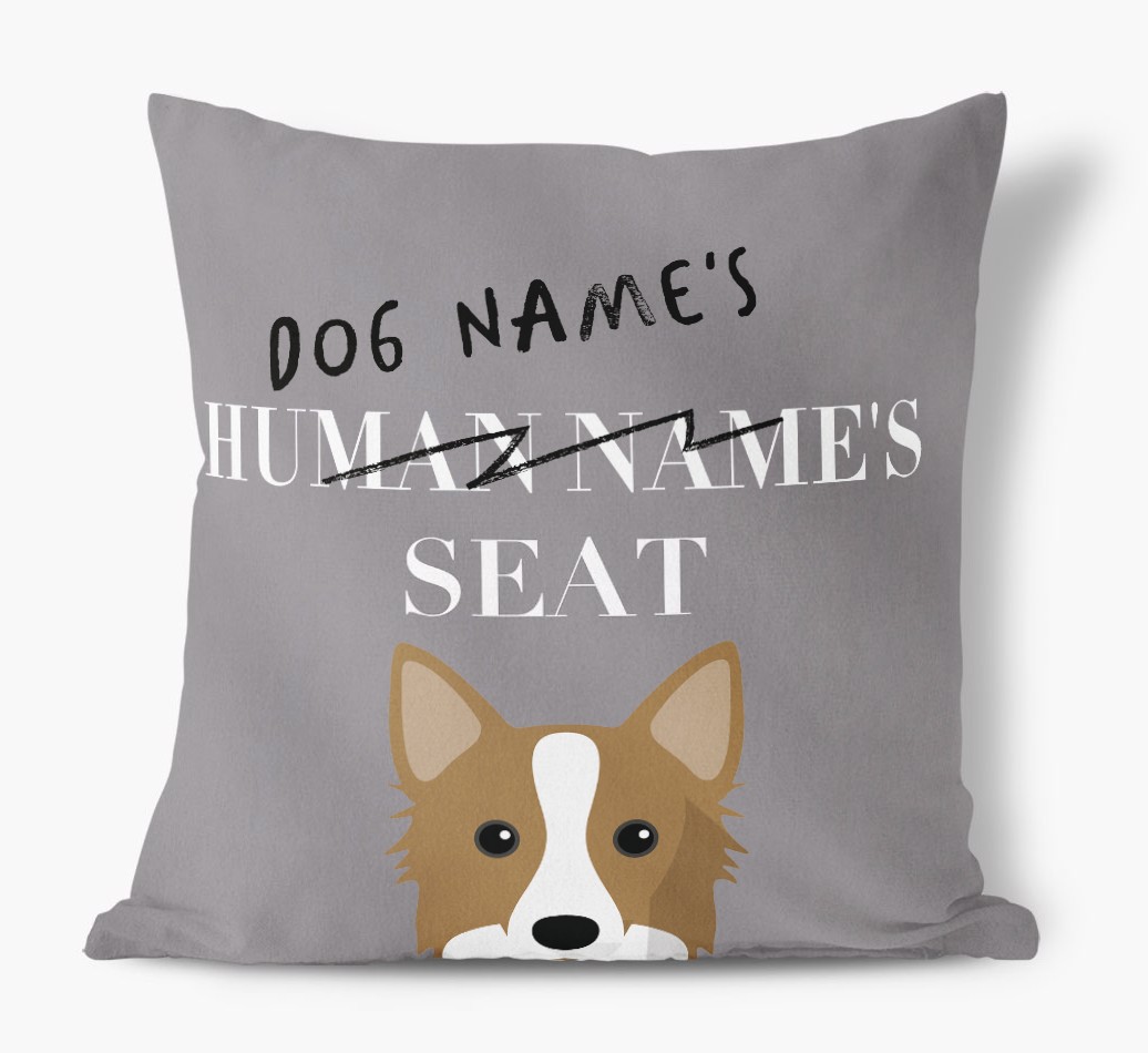 Human's Seat: Personalised {breedFullName} Canvas Cushion