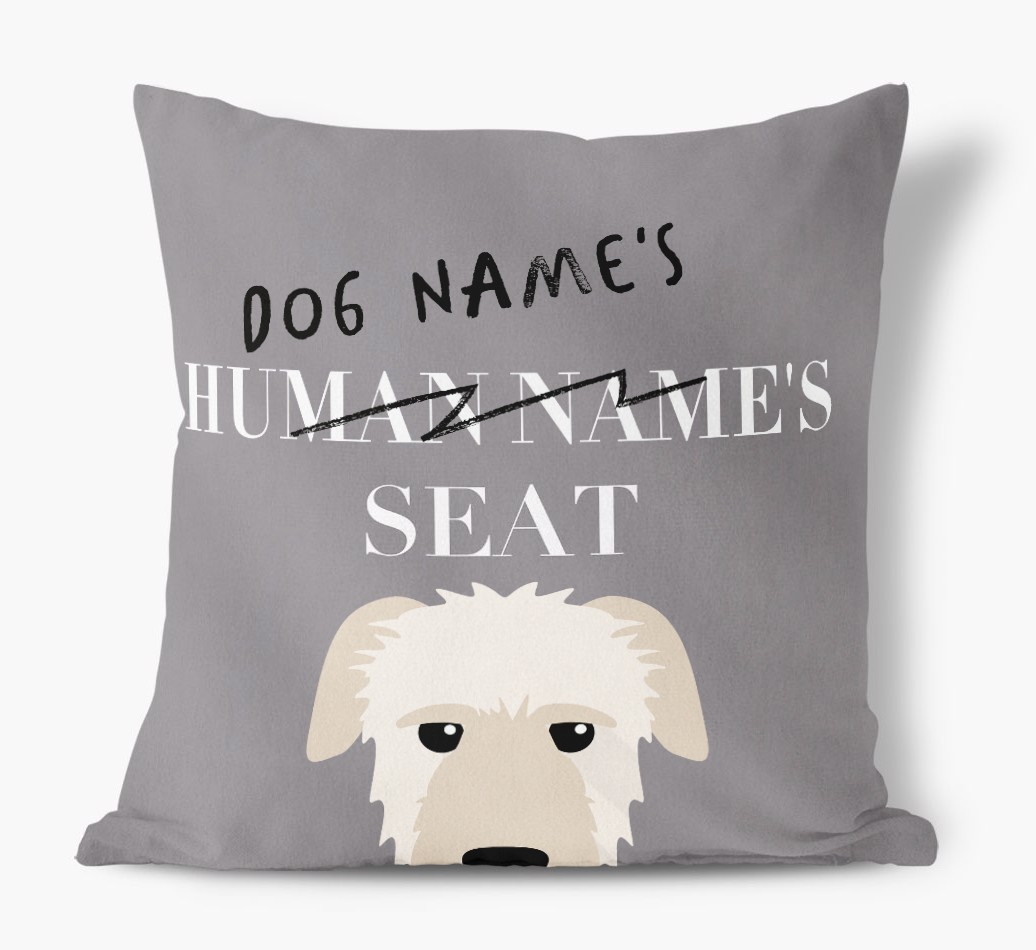 Human's Seat: Personalised {breedFullName} Canvas Cushion