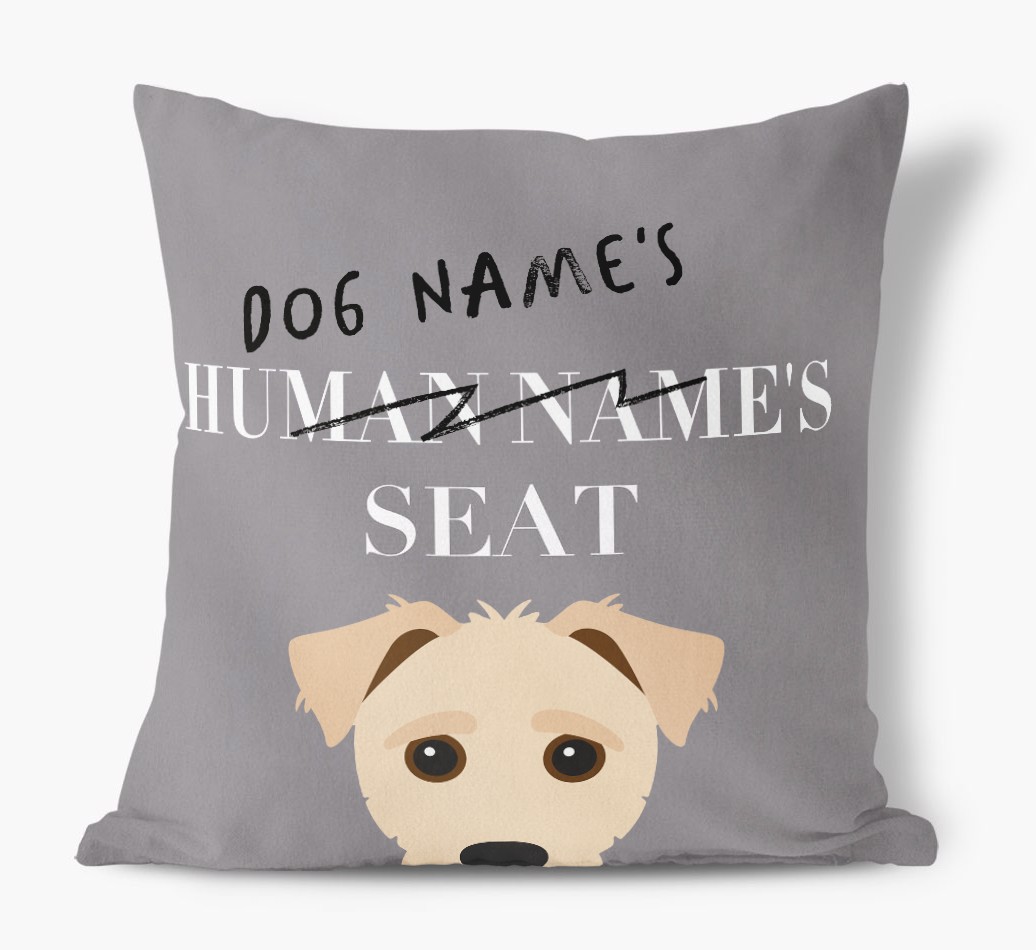 Human's Seat: Personalised {breedFullName} Canvas Cushion