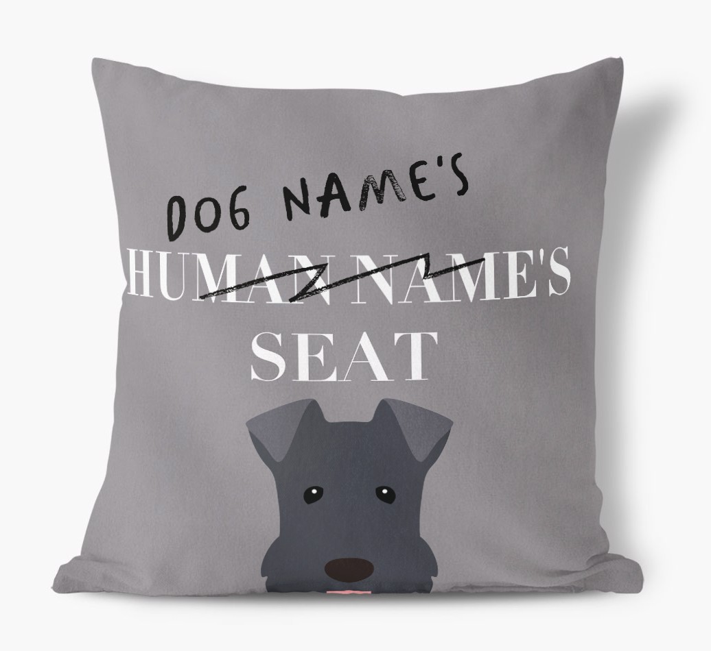 Human's Seat: Personalised {breedFullName} Canvas Cushion
