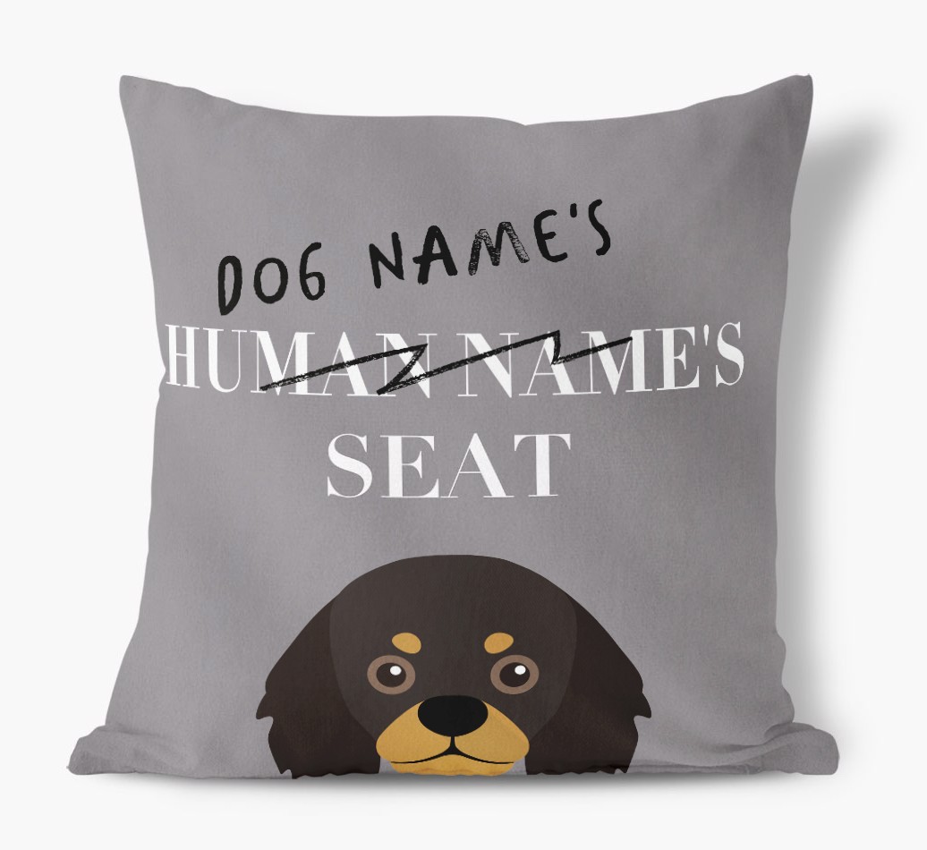 Human's Seat: Personalised {breedFullName} Canvas Cushion