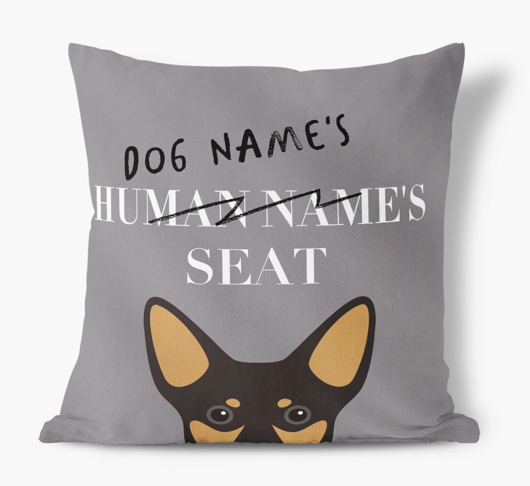 Human's Seat: Personalised {breedFullName} Canvas Cushion