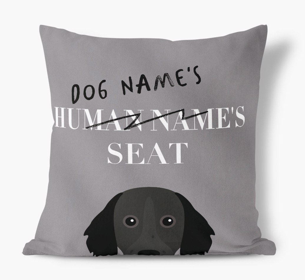 Human's Seat: Personalised {breedFullName} Canvas Cushion