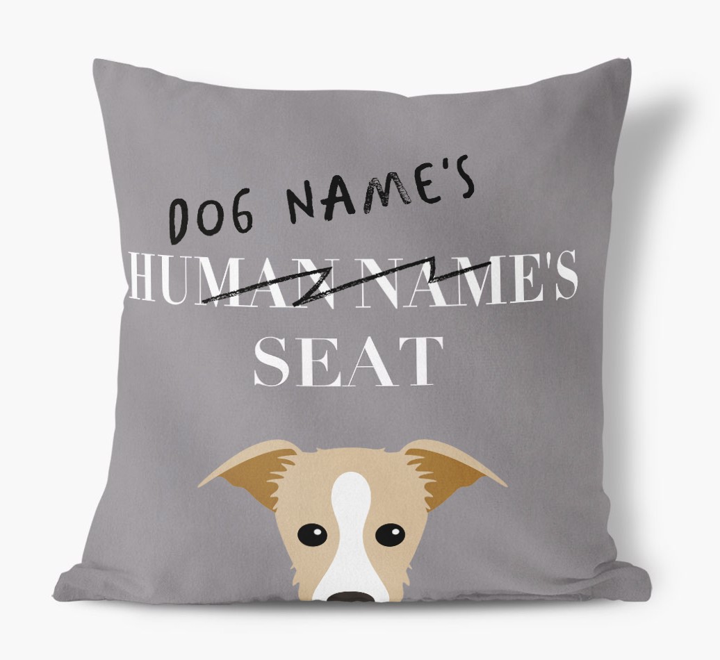 Human's Seat: Personalised {breedFullName} Canvas Cushion
