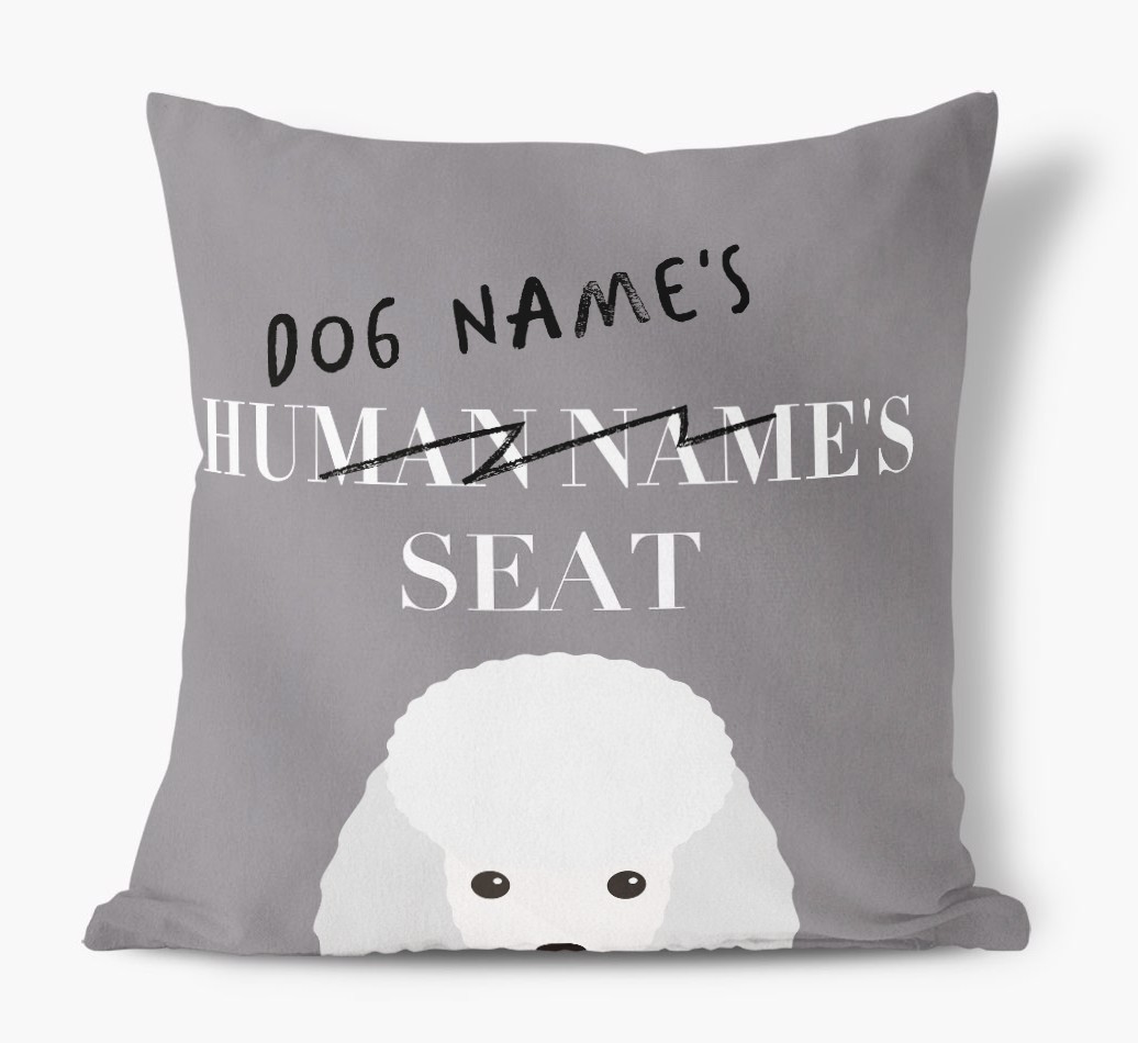 Human's Seat: Personalised {breedFullName} Canvas Cushion