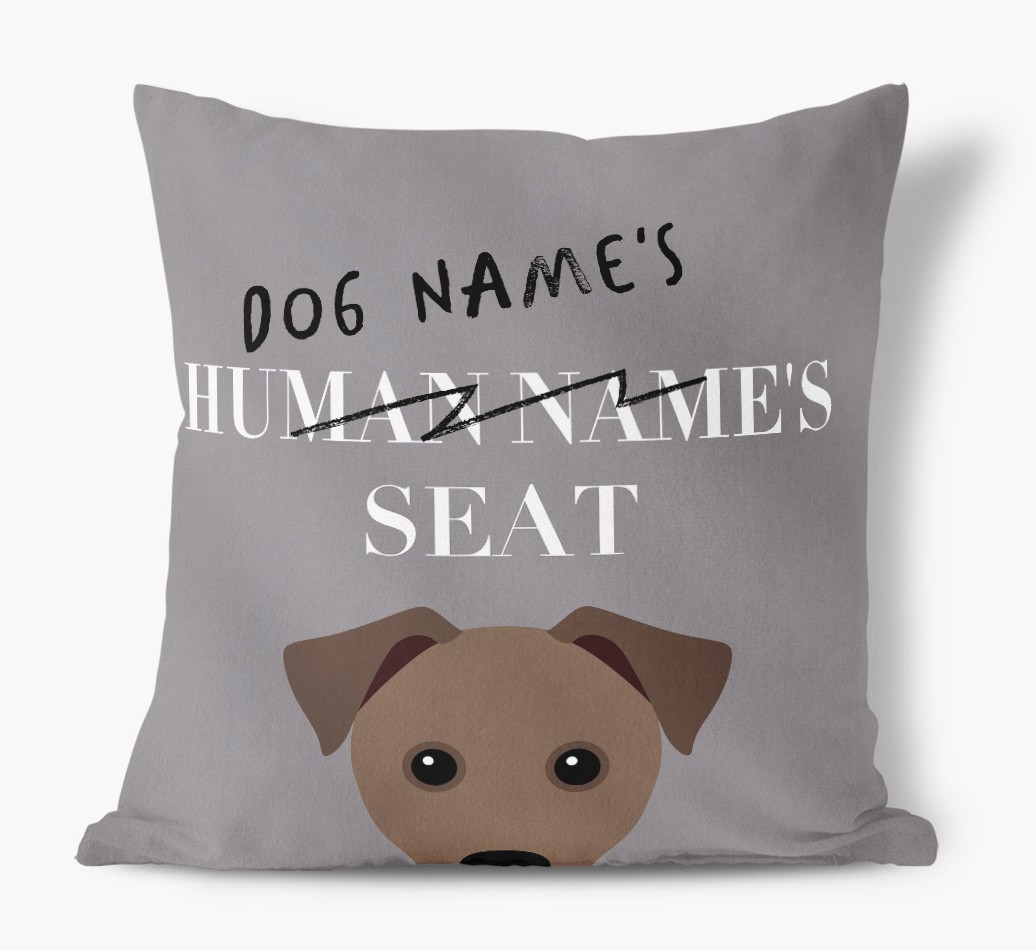 Human's Seat: Personalised {breedFullName} Canvas Cushion