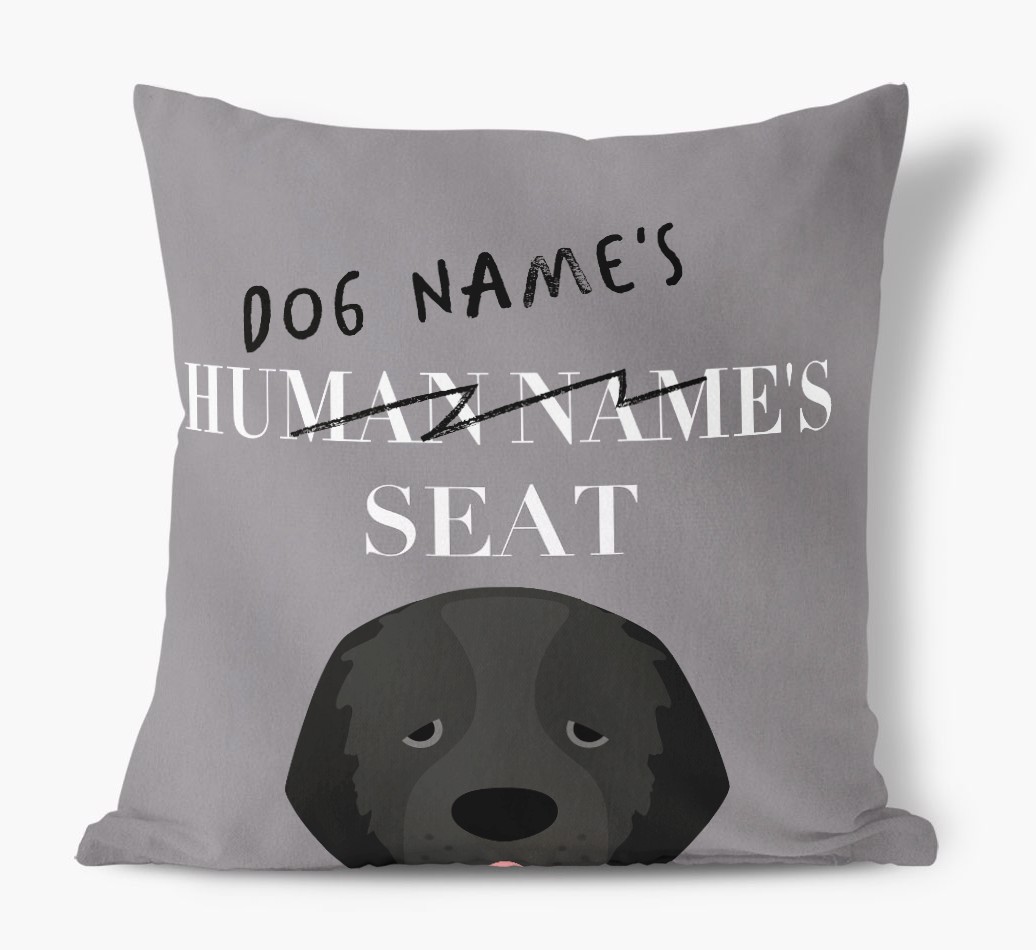 Human's Seat: Personalised {breedFullName} Canvas Cushion