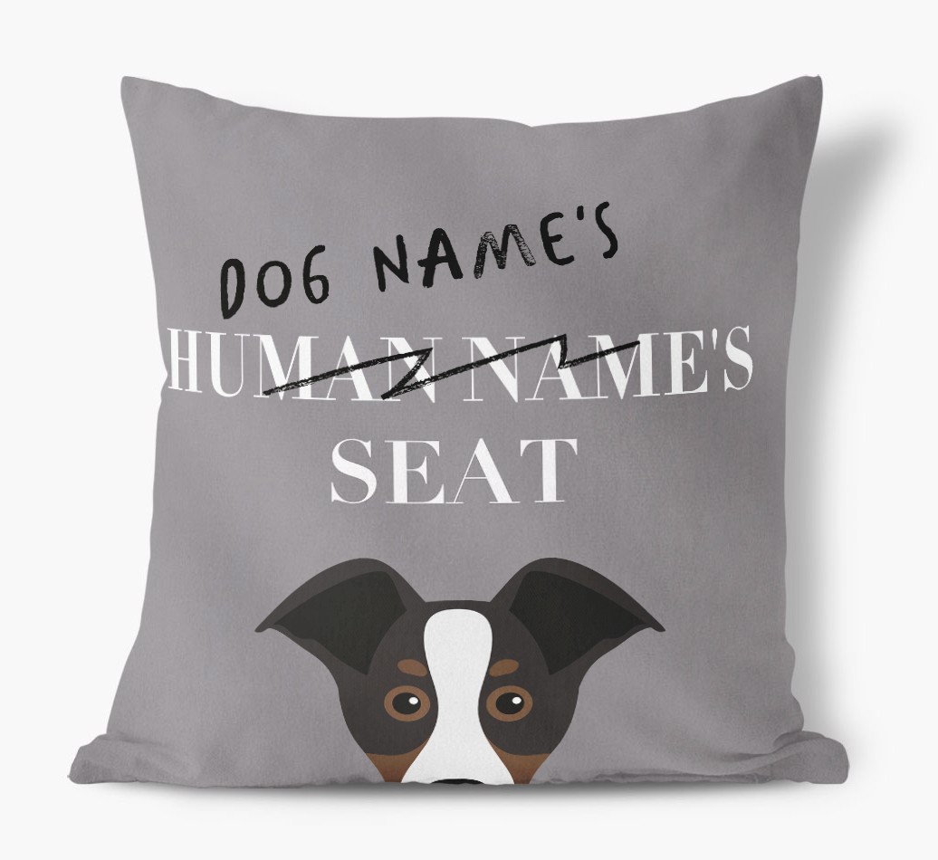 Human's Seat: Personalised {breedFullName} Canvas Cushion
