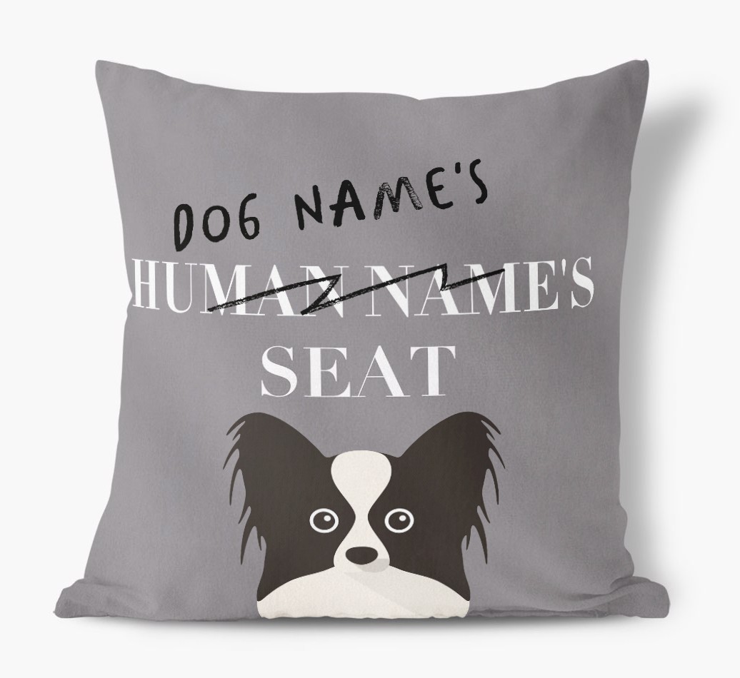 Human's Seat: Personalised {breedFullName} Canvas Cushion