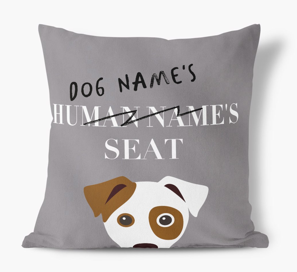 Human's Seat: Personalised {breedFullName} Canvas Cushion