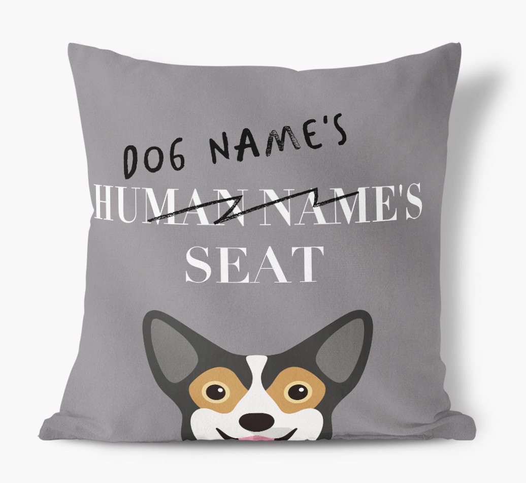 Human's Seat: Personalised {breedFullName} Canvas Cushion