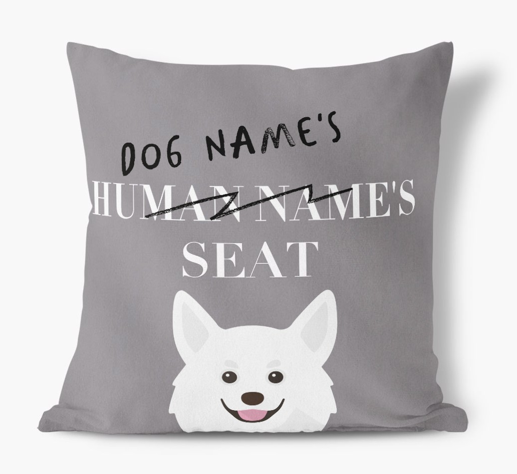 Human's Seat: Personalised {breedFullName} Canvas Cushion