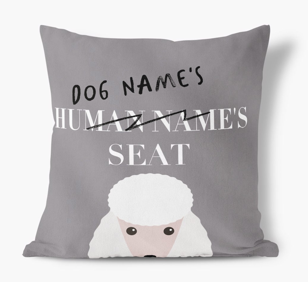 Human's Seat: Personalised {breedFullName} Canvas Cushion