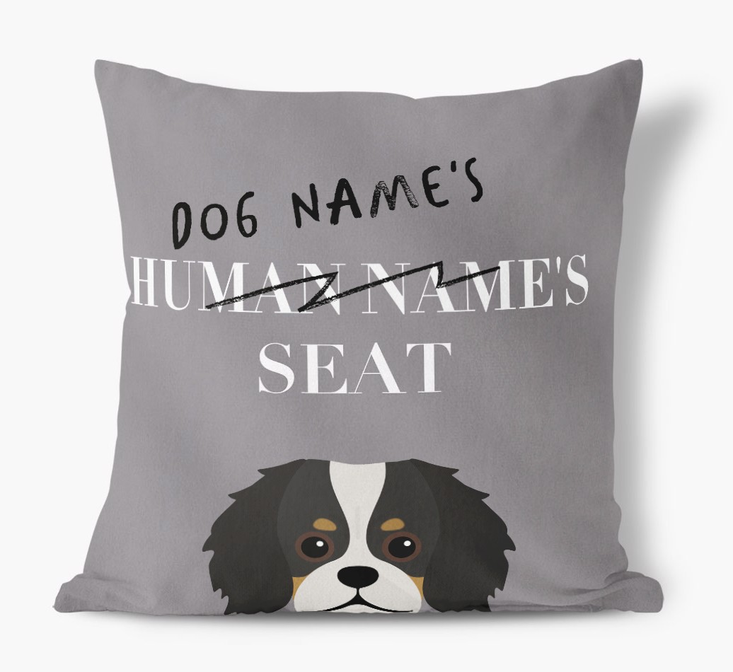 Human's Seat: Personalised {breedFullName} Canvas Cushion