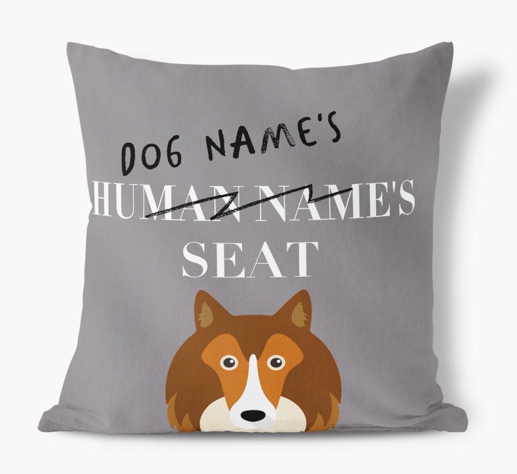 Human's Seat: Personalised {breedFullName} Canvas Cushion