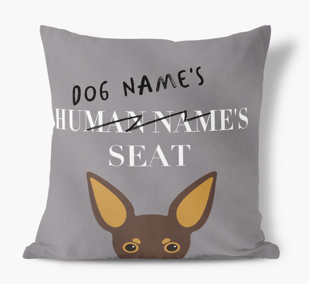 Human's Seat: Personalised {breedFullName} Canvas Cushion
