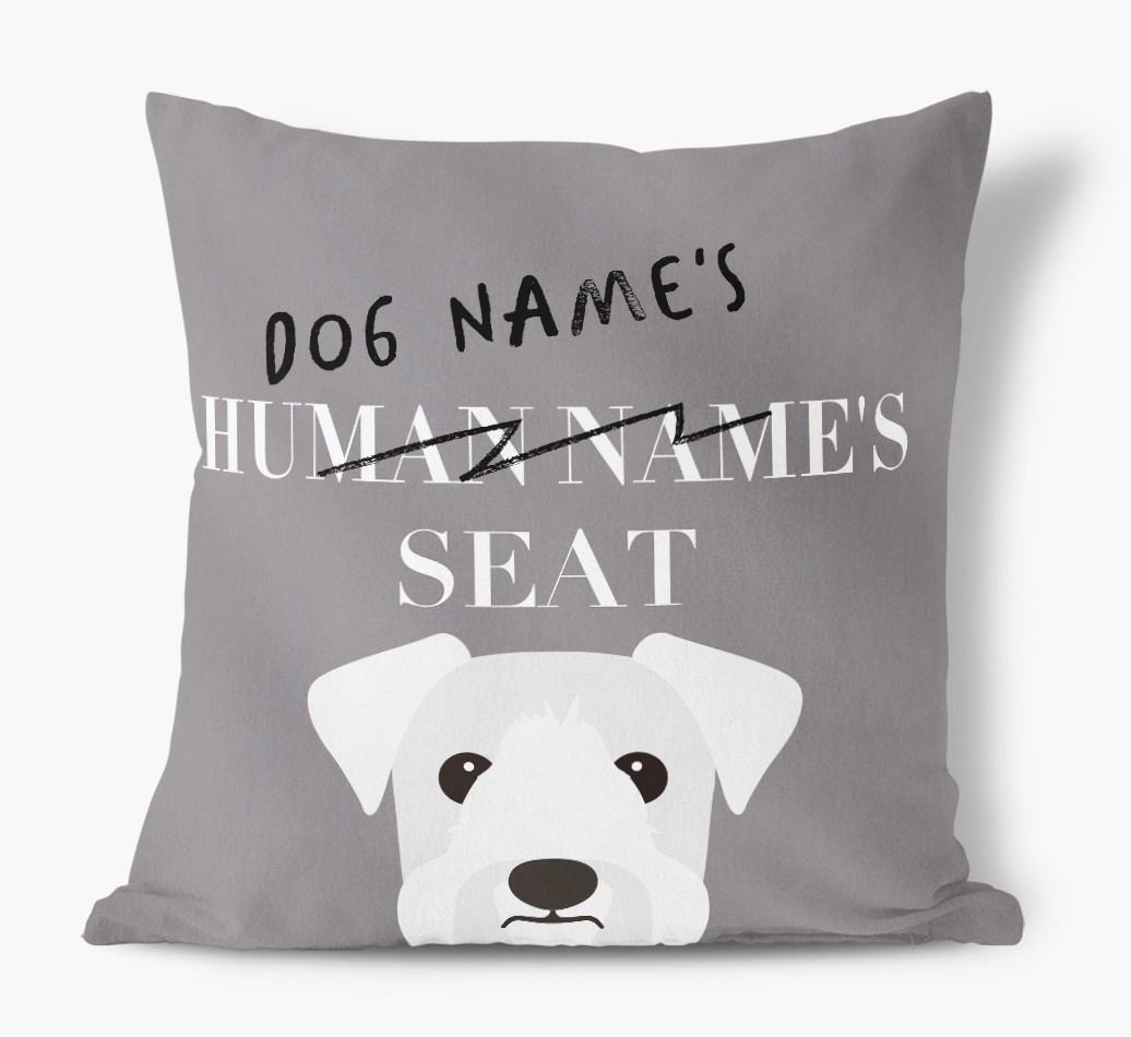 Human's Seat: Personalised {breedFullName} Canvas Cushion