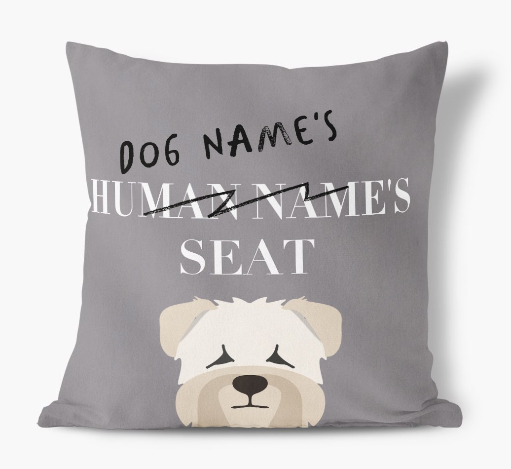 Human's Seat: Personalised {breedFullName} Canvas Cushion