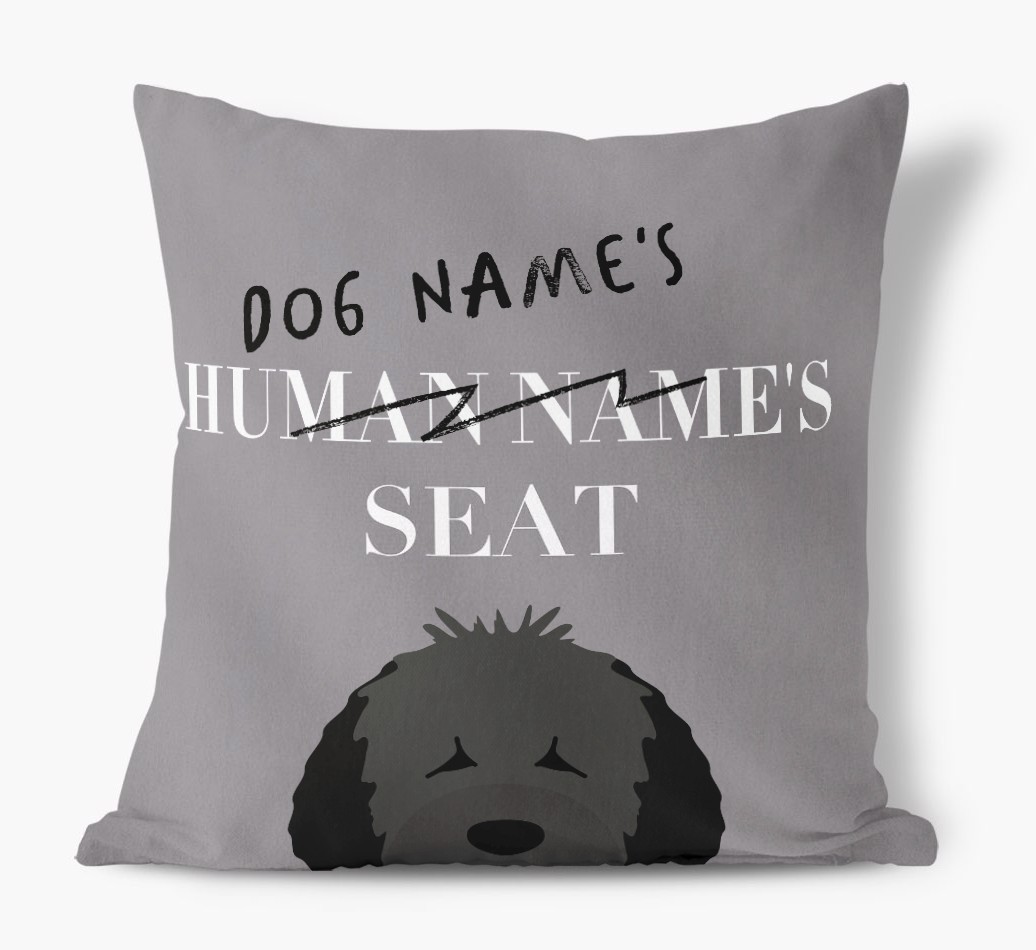 Human's Seat: Personalised {breedFullName} Canvas Cushion