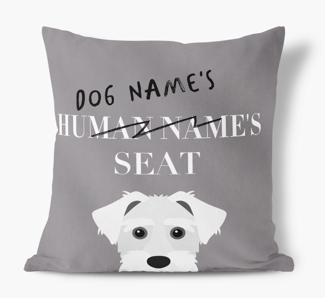 Human's Seat: Personalised {breedFullName} Canvas Cushion