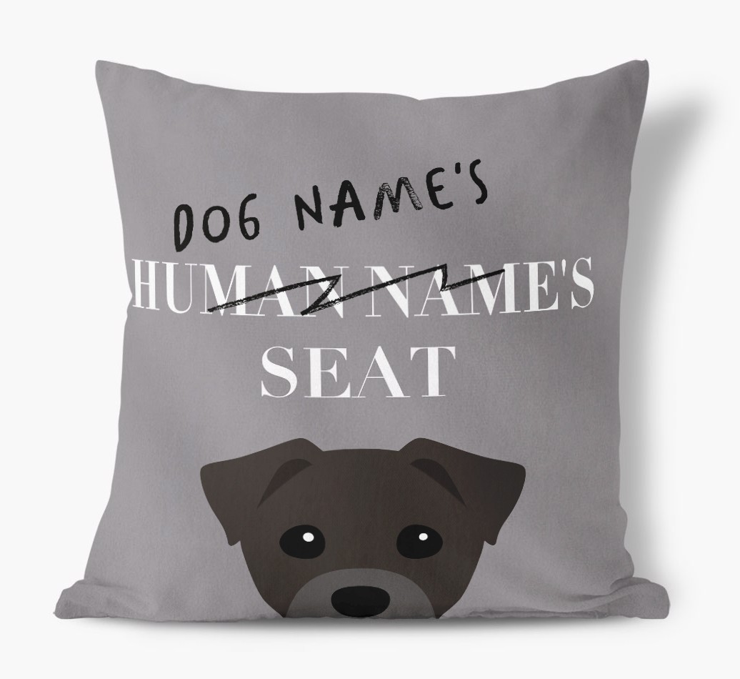 Human's Seat: Personalised {breedFullName} Canvas Cushion
