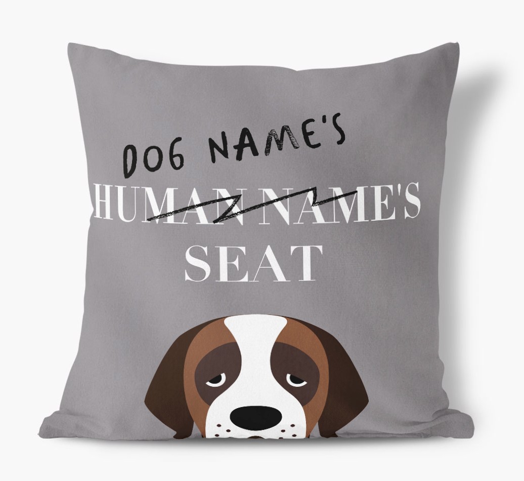 Human's Seat: Personalised {breedFullName} Canvas Cushion