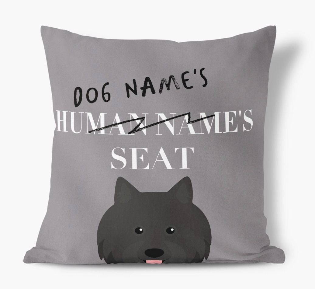 Human's Seat: Personalised {breedFullName} Canvas Cushion