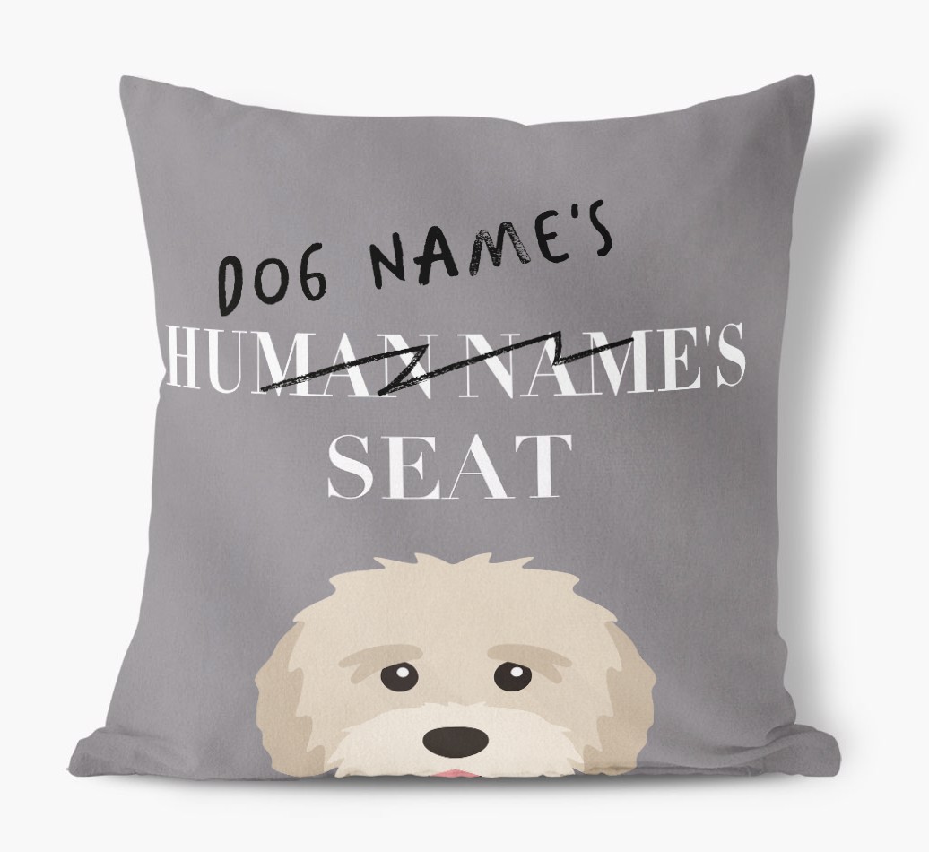 Human's Seat: Personalised {breedFullName} Canvas Cushion