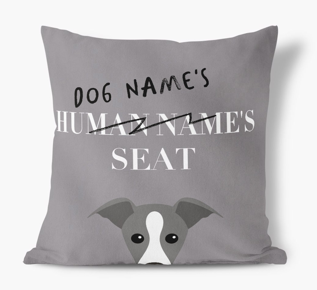 Human's Seat: Personalised {breedFullName} Canvas Cushion