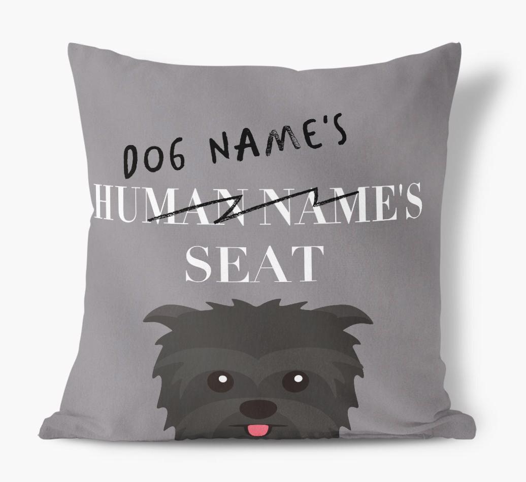 Human's Seat: Personalized {breedFullName} Canvas Pillow