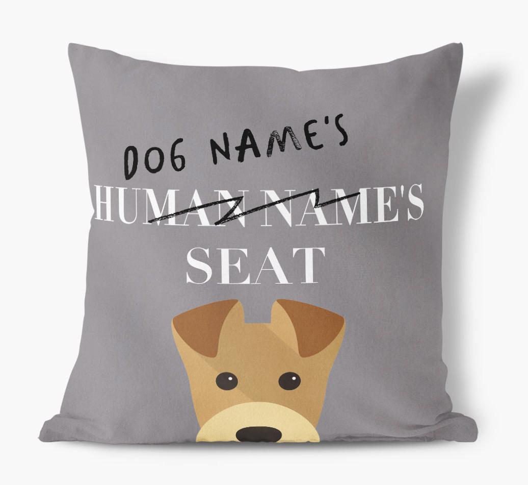 Human's Seat: Personalized {breedFullName} Canvas Pillow