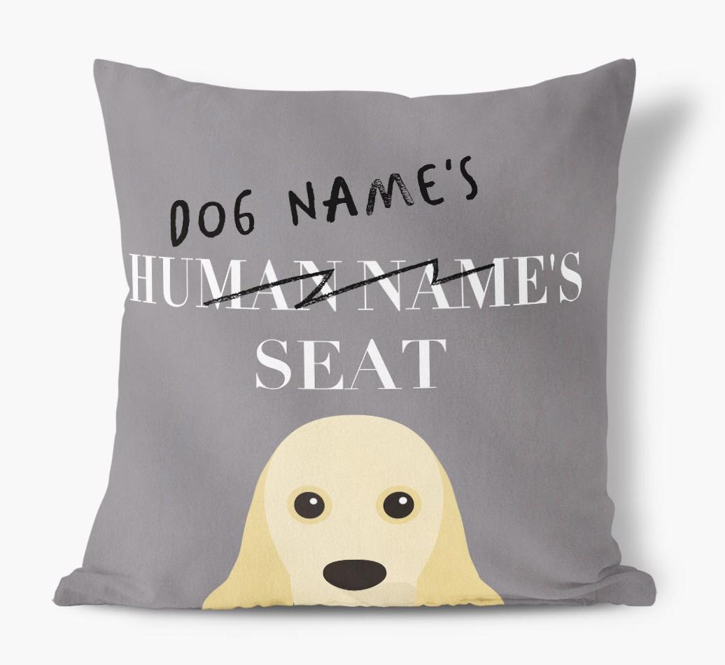 Human's Seat: Personalized {breedFullName} Canvas Pillow