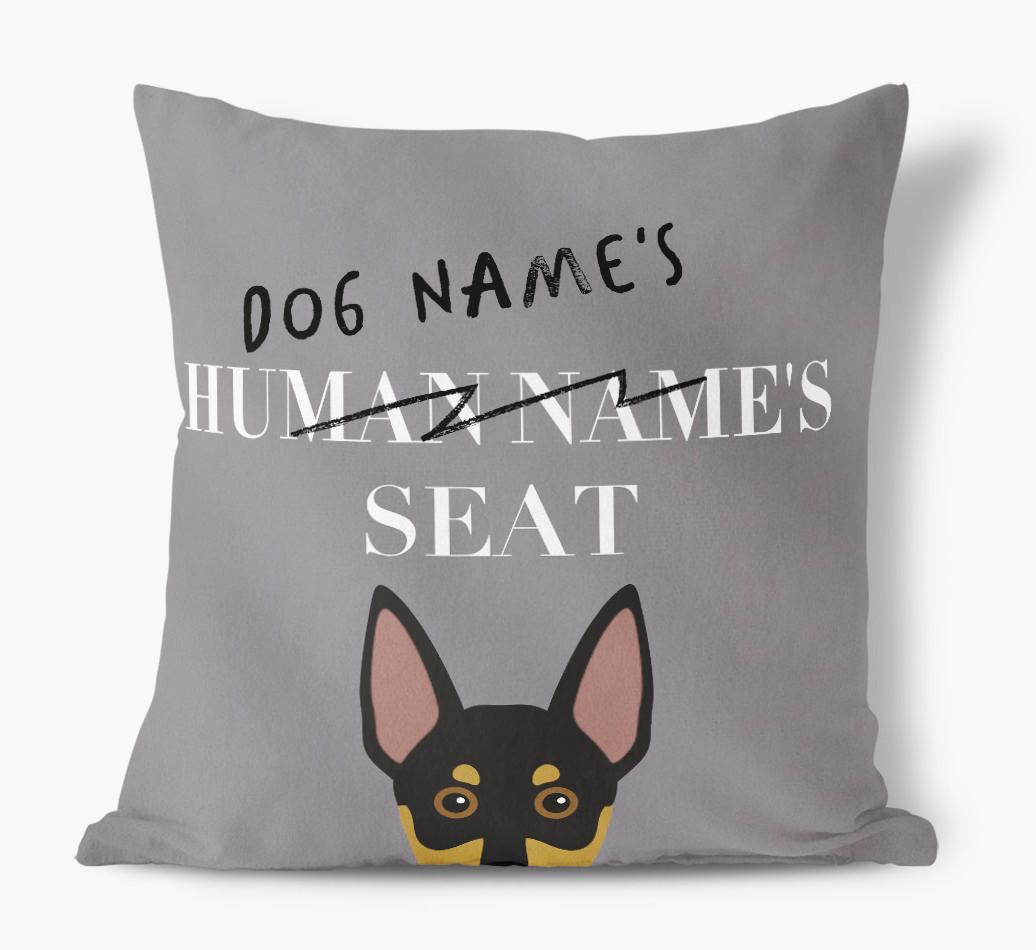 Human's Seat: Personalized {breedFullName} Canvas Pillow