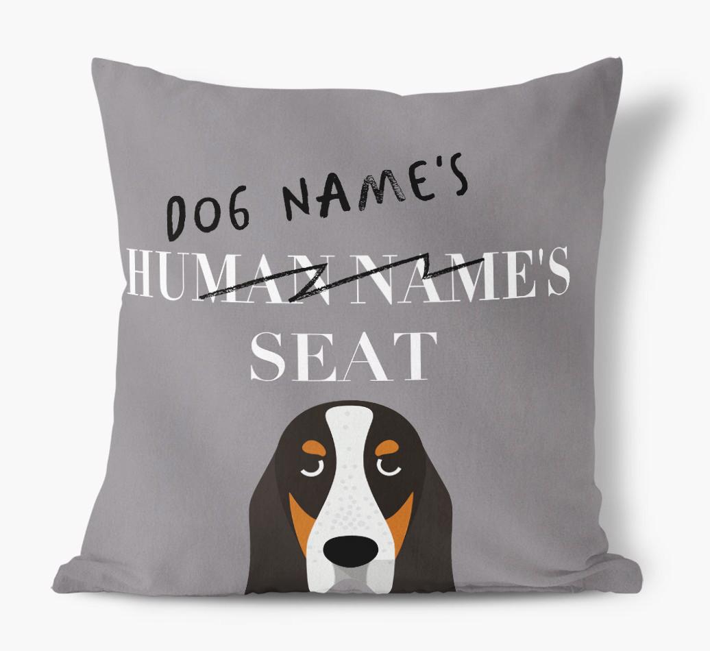 Human's Seat: Personalized {breedFullName} Canvas Pillow